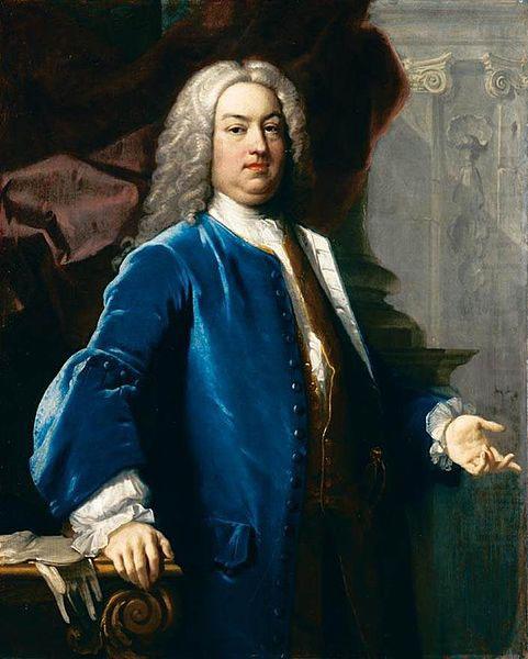 Jacopo Amigoni Portrait of a Gentlemen in Blue Jacket